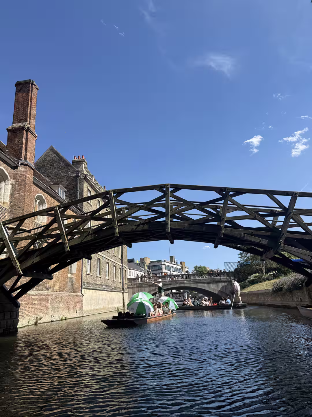 The Mathematical Bridge at Queens' College over the River Cam, Cambridge
